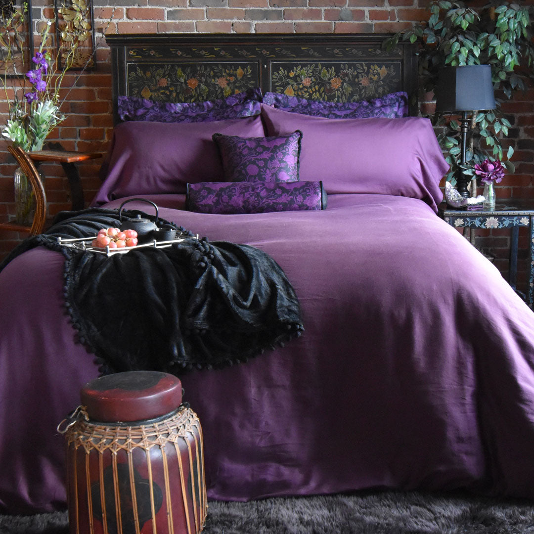 Purple discount velvet throw