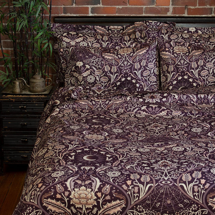 Night Garden Duvet Cover - Plum