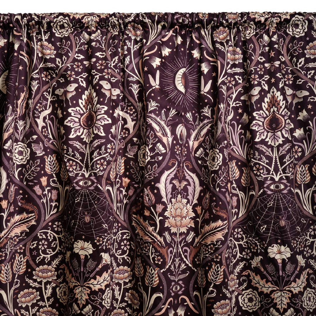 Night Garden Curtains - Plum