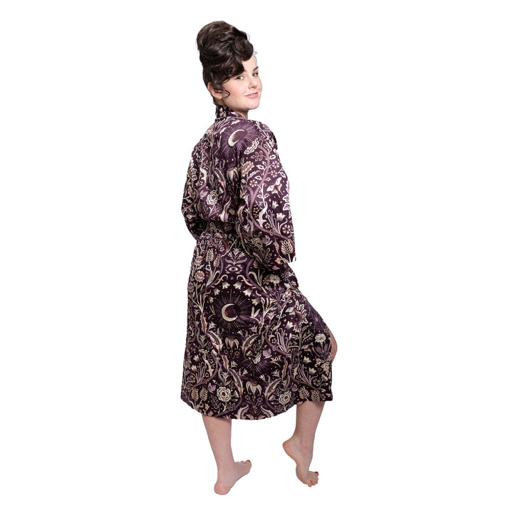 Night Garden Robe - Plum