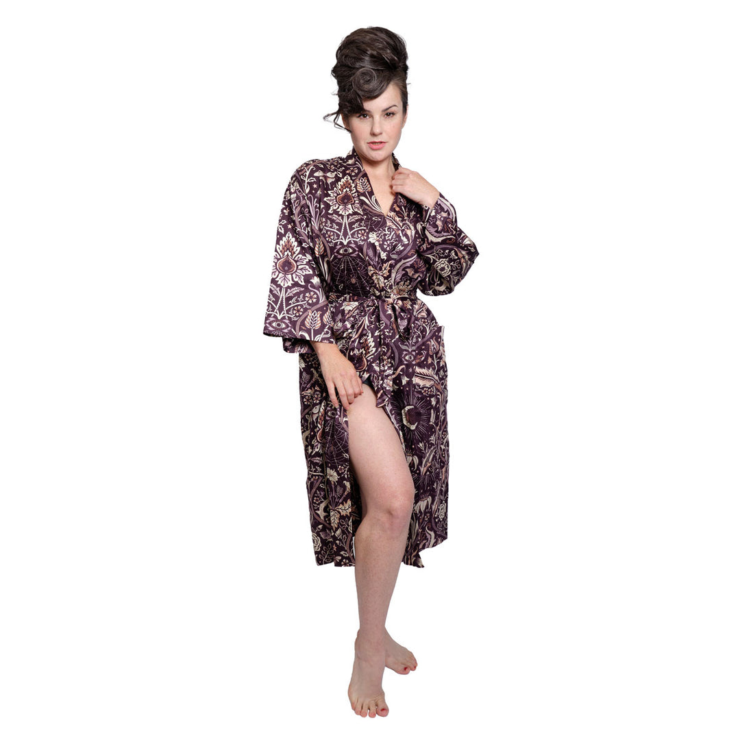 Night Garden Robe - Plum