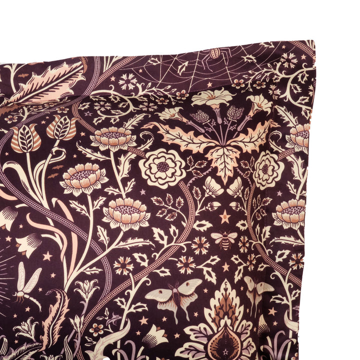 Night Garden Pillow Cases and Shams - Plum