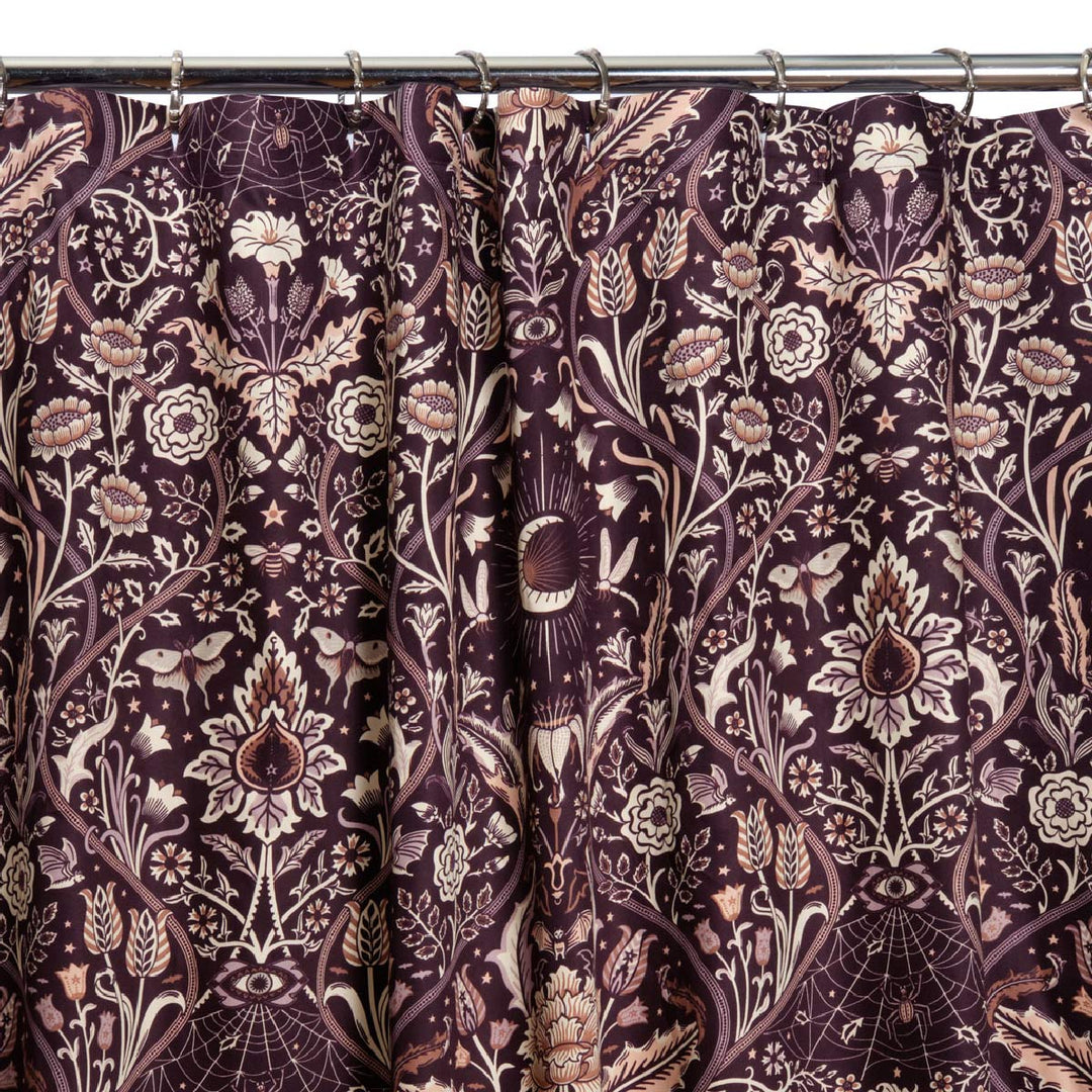 Night Garden Shower Curtain - Plum