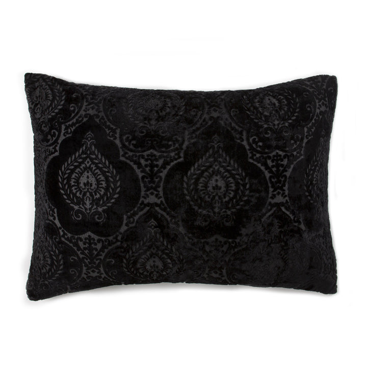 Damask Velvet Pillowcases - Black