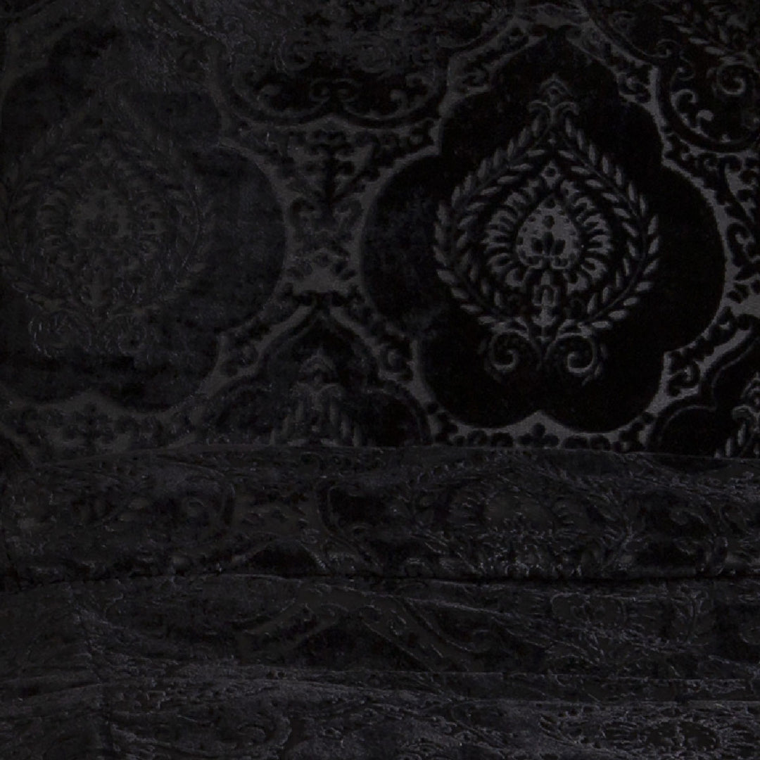 Damask Velvet Tablecloth - Black