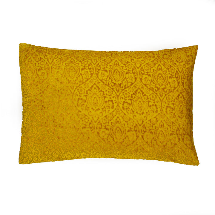 Damask Velvet Pillowcases - Citron