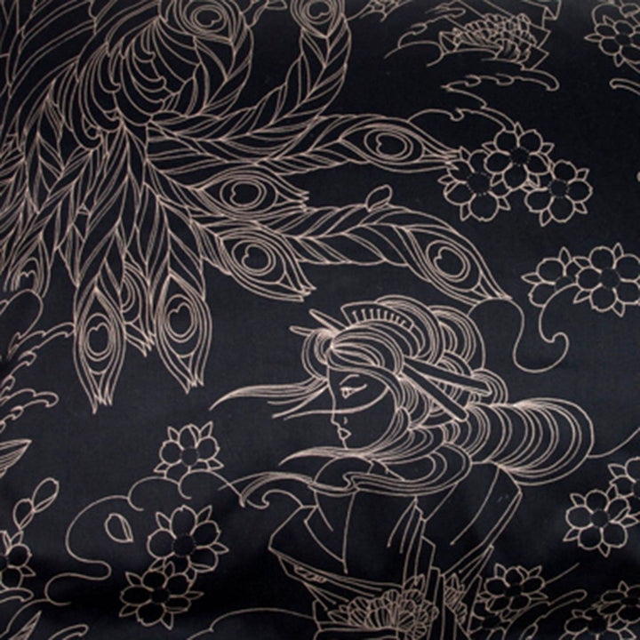 Kimono Robe, Geisha Moon, Sleepwear, Tattoo Design